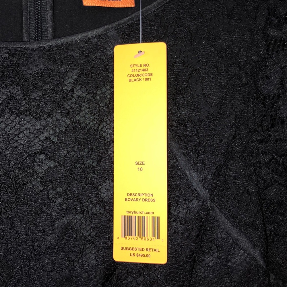 Tory Burch Black Bovary Dress NWT Size 10